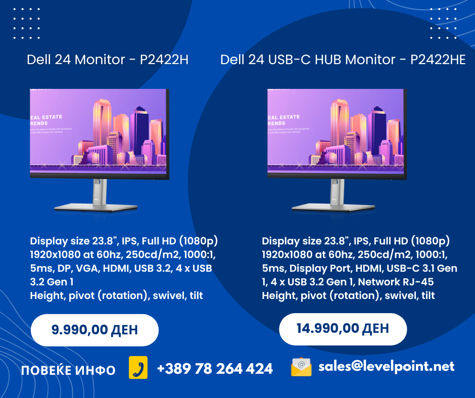 Read more about the article Dell Monitor P2422H & P2422HE